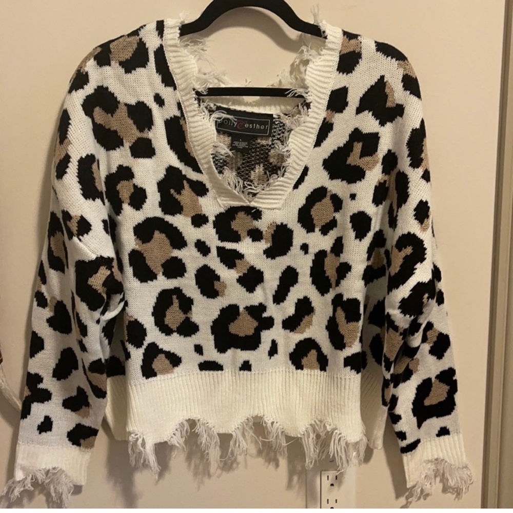 Animal print sweater